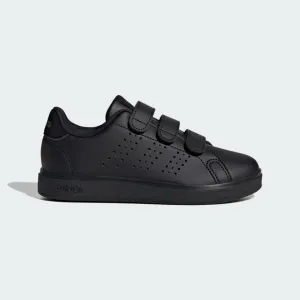 ADIDAS KID'S ADVANTAGE HOOK N' LOOP TRIPLE BLACK SNEAKER SHOES