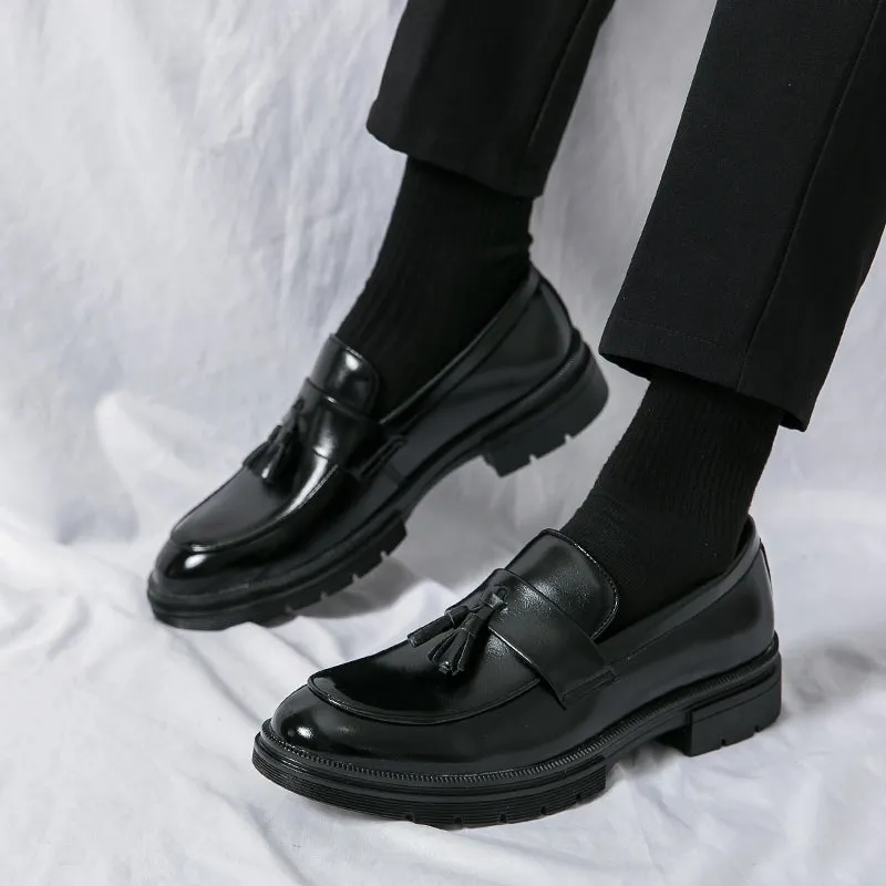 British Retro Men Tassel Party Shoes