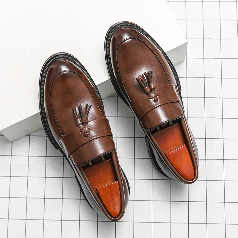 British Retro Men Tassel Party Shoes