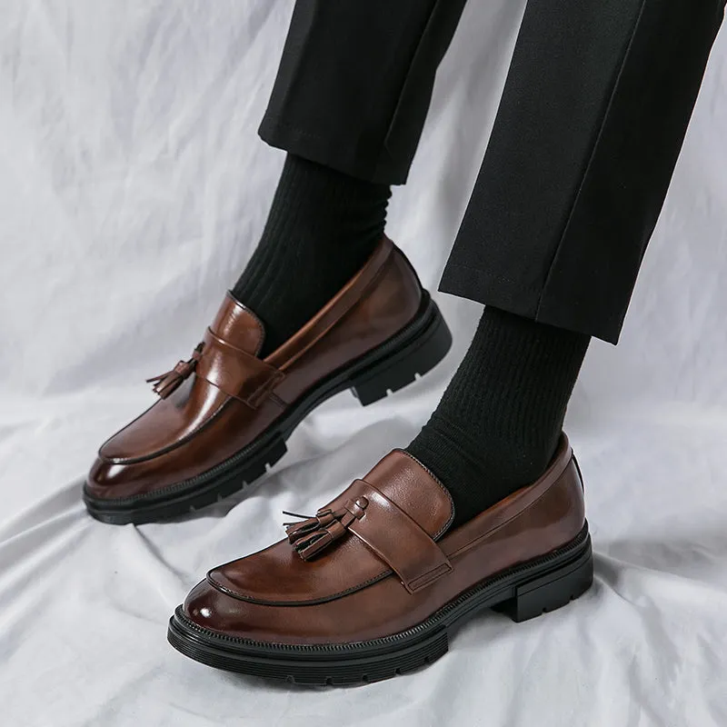 British Retro Men Tassel Party Shoes