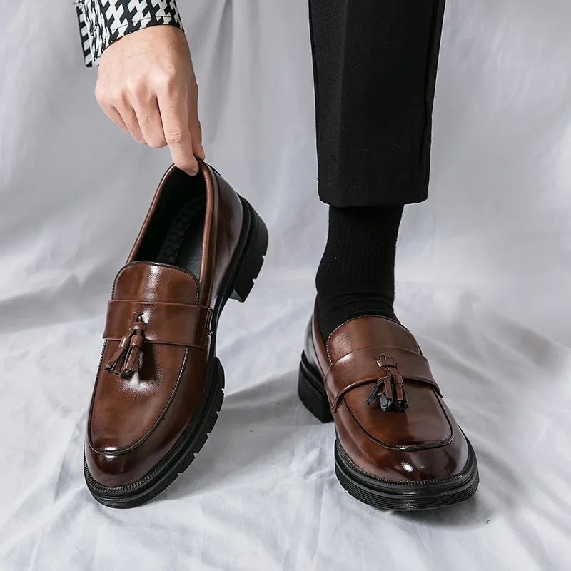 British Retro Men Tassel Party Shoes