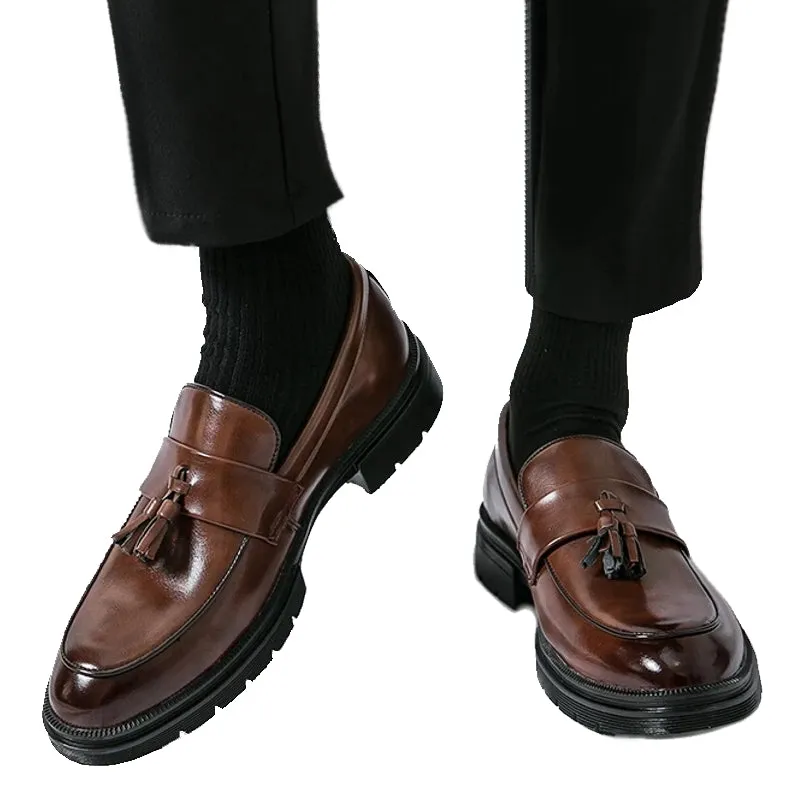 British Retro Men Tassel Party Shoes