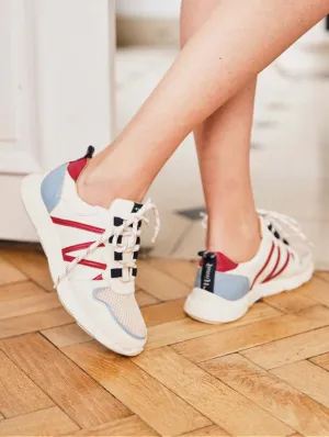 Chamois Recycled Vegan Leather Sneakers | Hydrangea