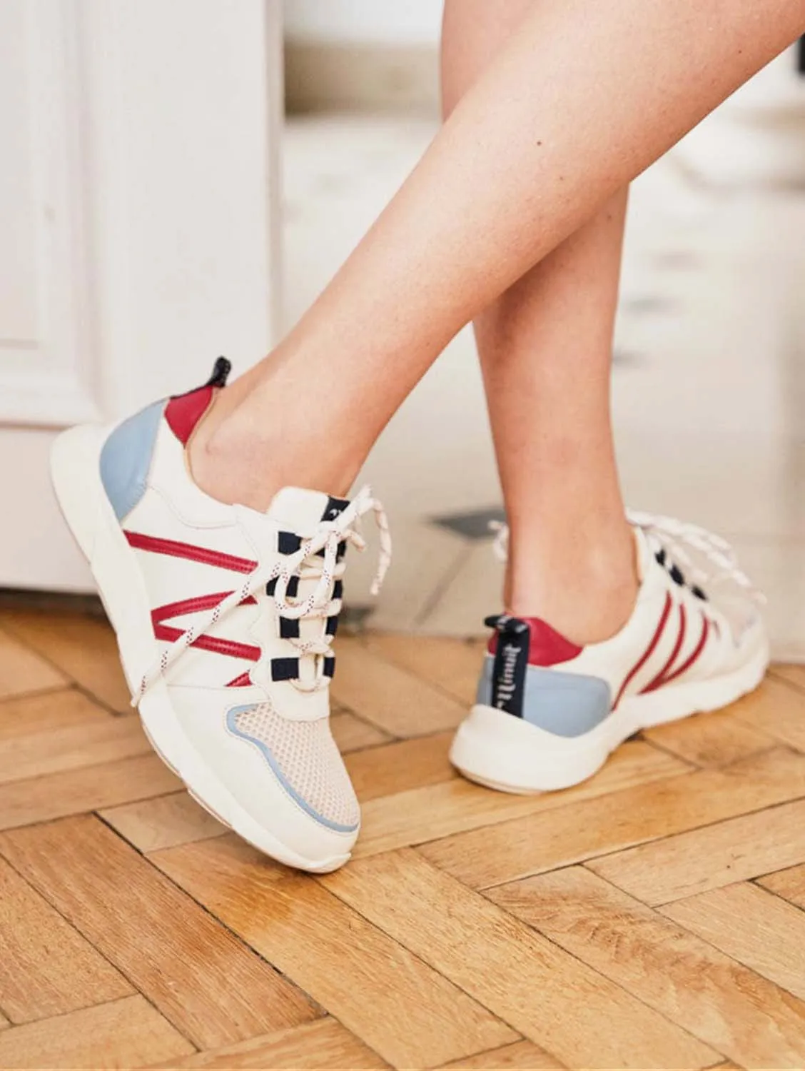 Chamois Recycled Vegan Leather Sneakers | Hydrangea