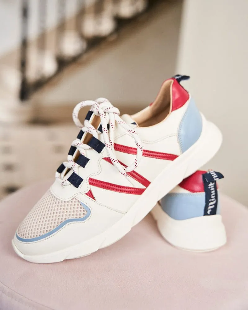 Chamois Recycled Vegan Leather Sneakers | Hydrangea