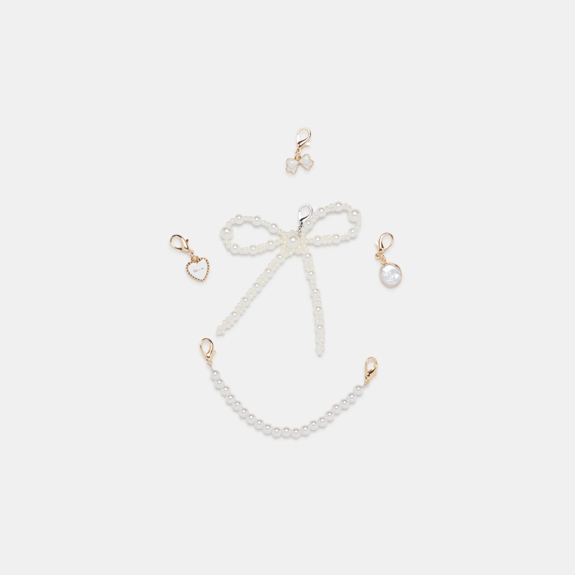 DAYANA SNEAKERS WHITE LACE   PEARL CHARM BUNDLE
