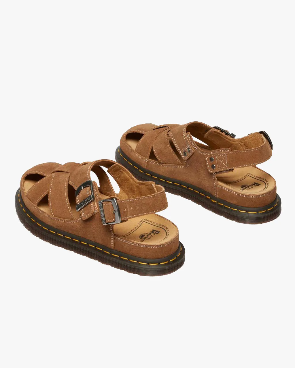 Dr Martens Archive Plush Suede Fisherman Sandals - Natural Tan