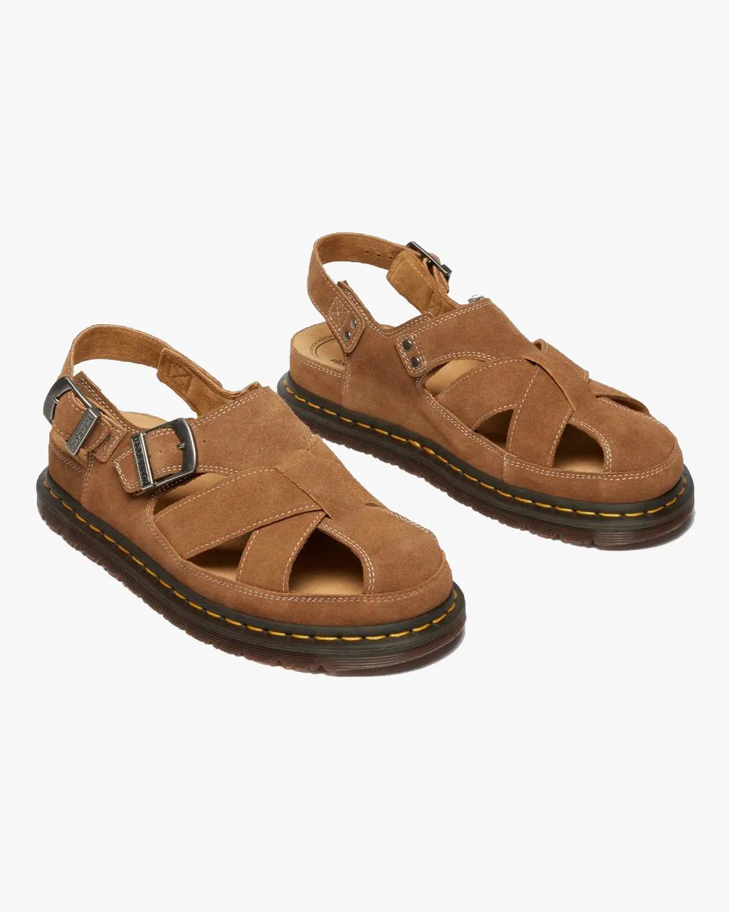 Dr Martens Archive Plush Suede Fisherman Sandals - Natural Tan