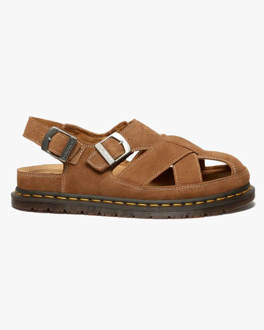 Dr Martens Archive Plush Suede Fisherman Sandals - Natural Tan