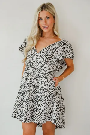 Fierce Look Leopard Tiered Mini Dress