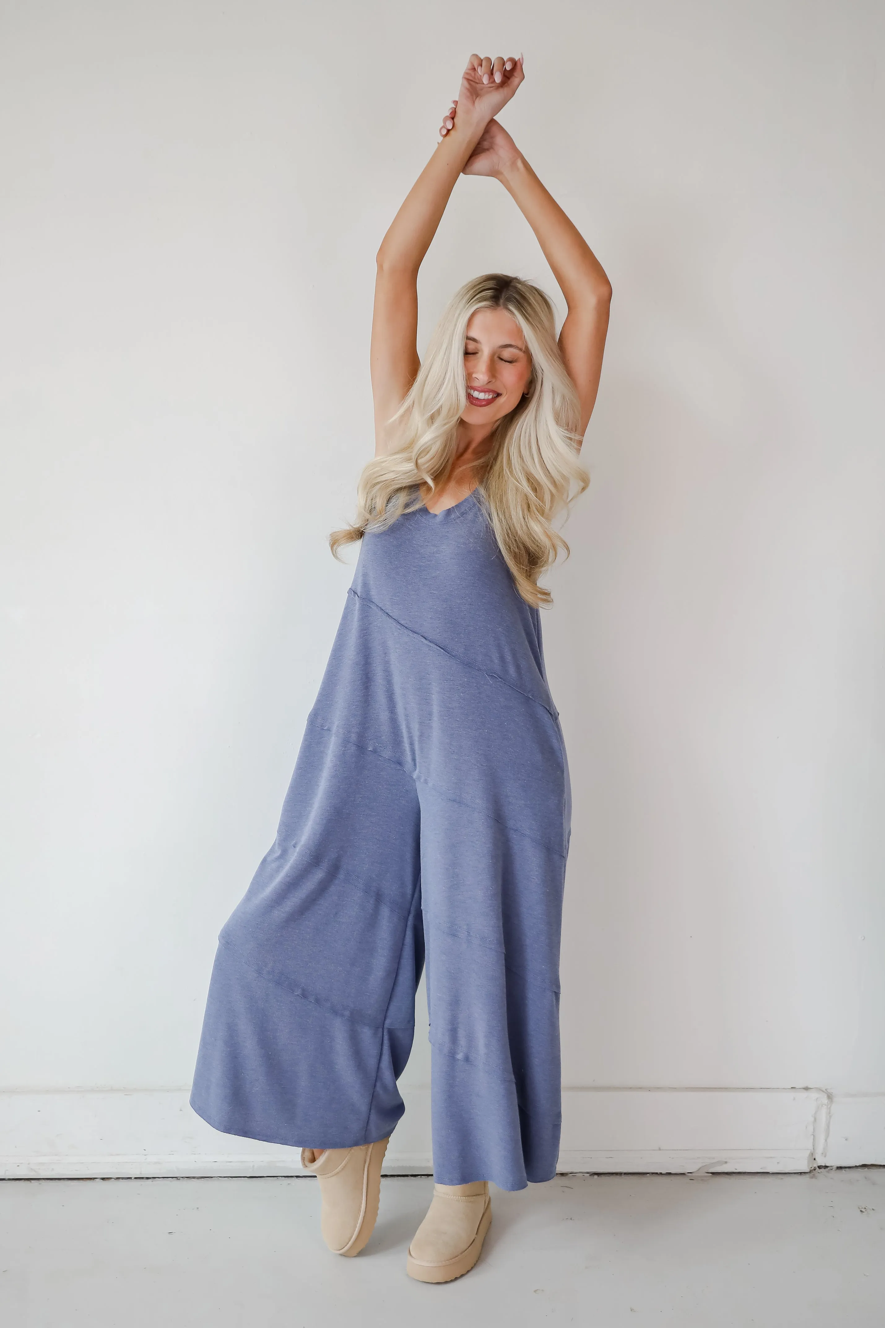 FINAL SALE - Favorite Impression Denim Wide Leg Jumpsuit