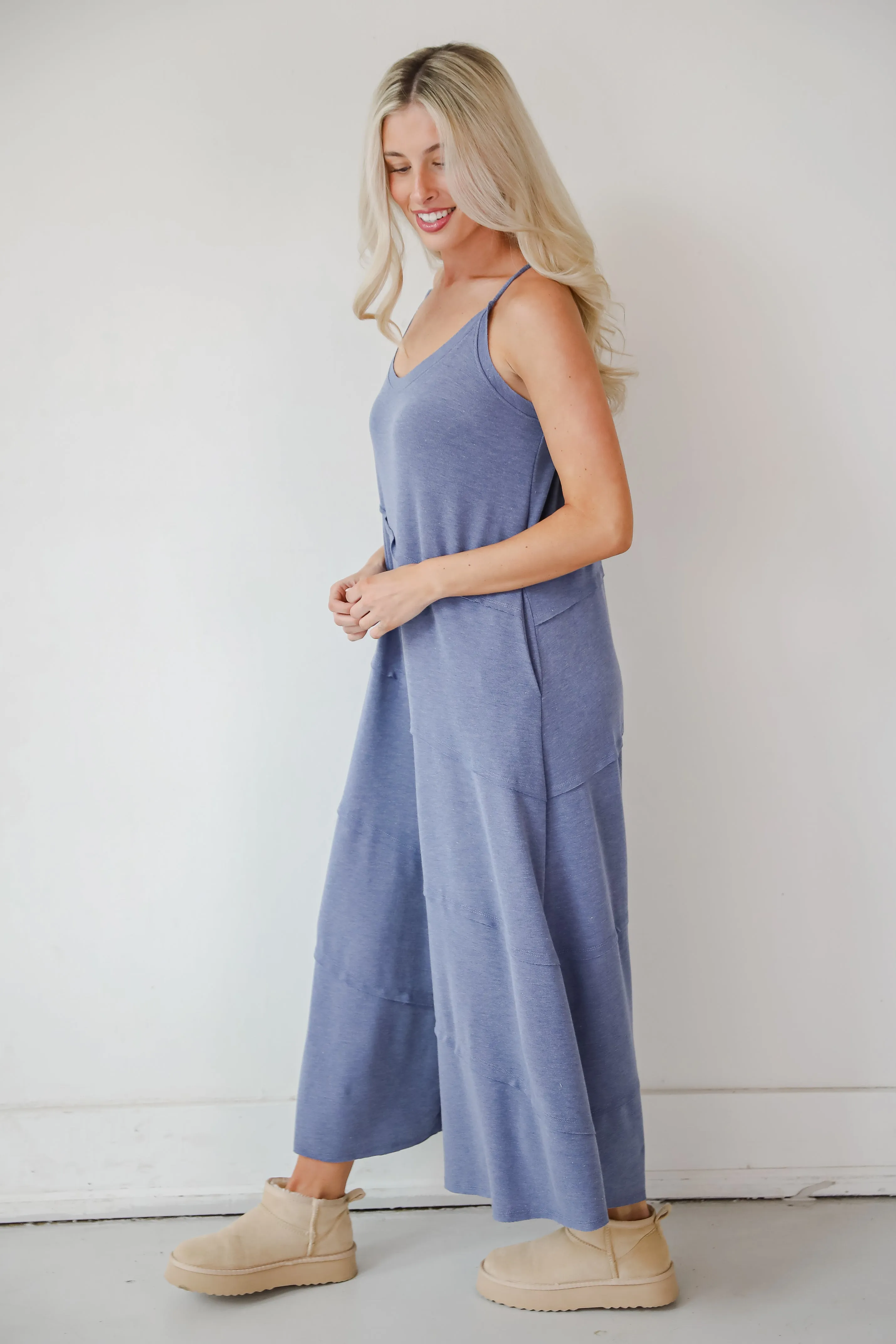 FINAL SALE - Favorite Impression Denim Wide Leg Jumpsuit
