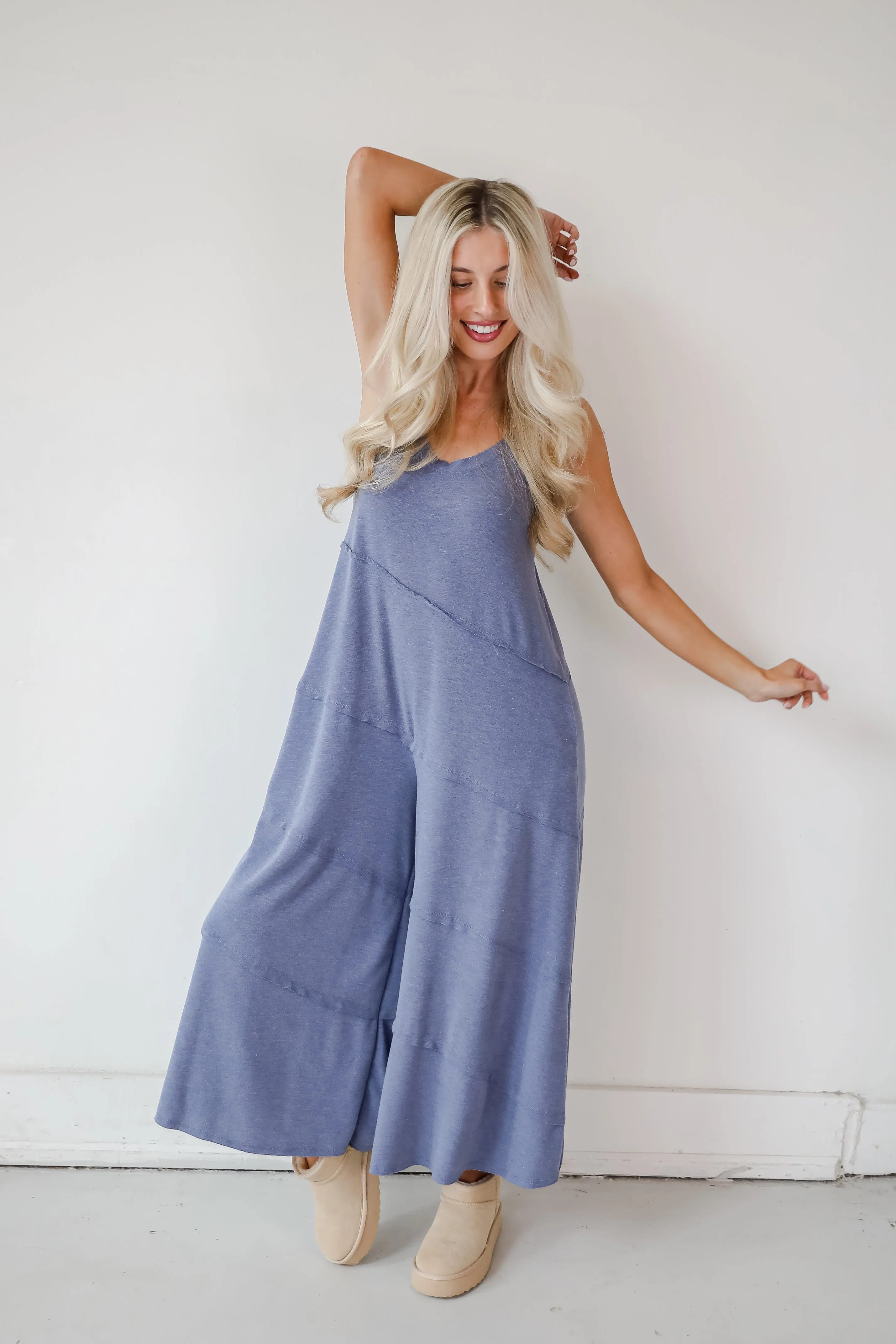 FINAL SALE - Favorite Impression Denim Wide Leg Jumpsuit