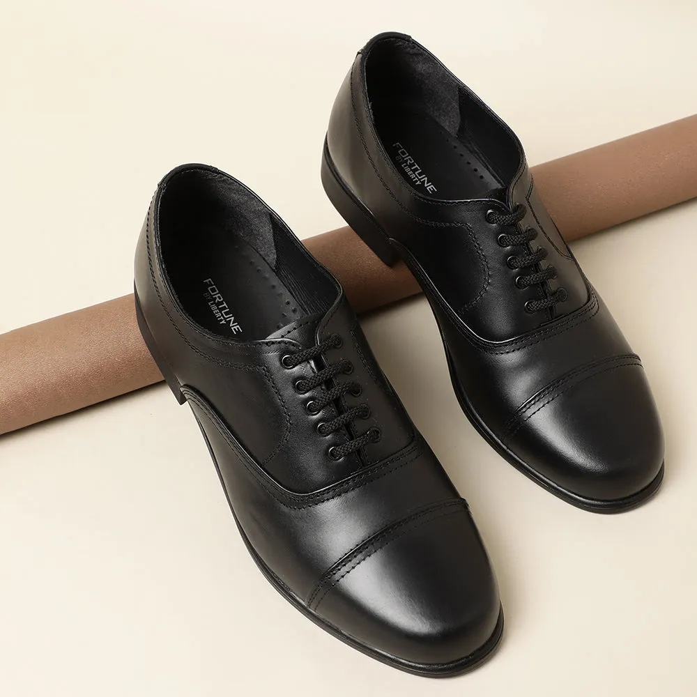 Fortune Black Classic Oxford Shoes For Men 7168-03 By Liberty