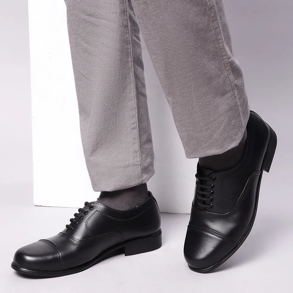 Fortune Black Classic Oxford Shoes For Men 7168-03 By Liberty