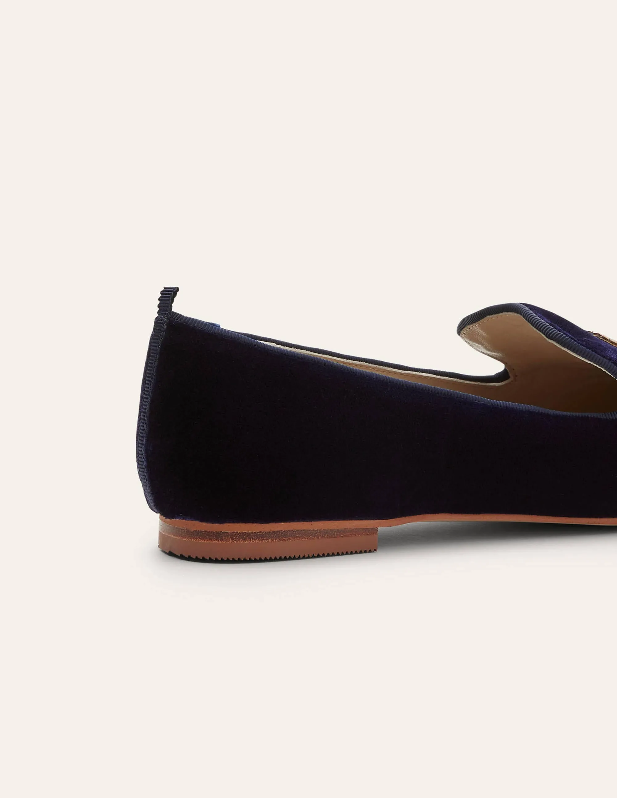 Gabriella Embellished Loafers-Navy Velvet/Bird