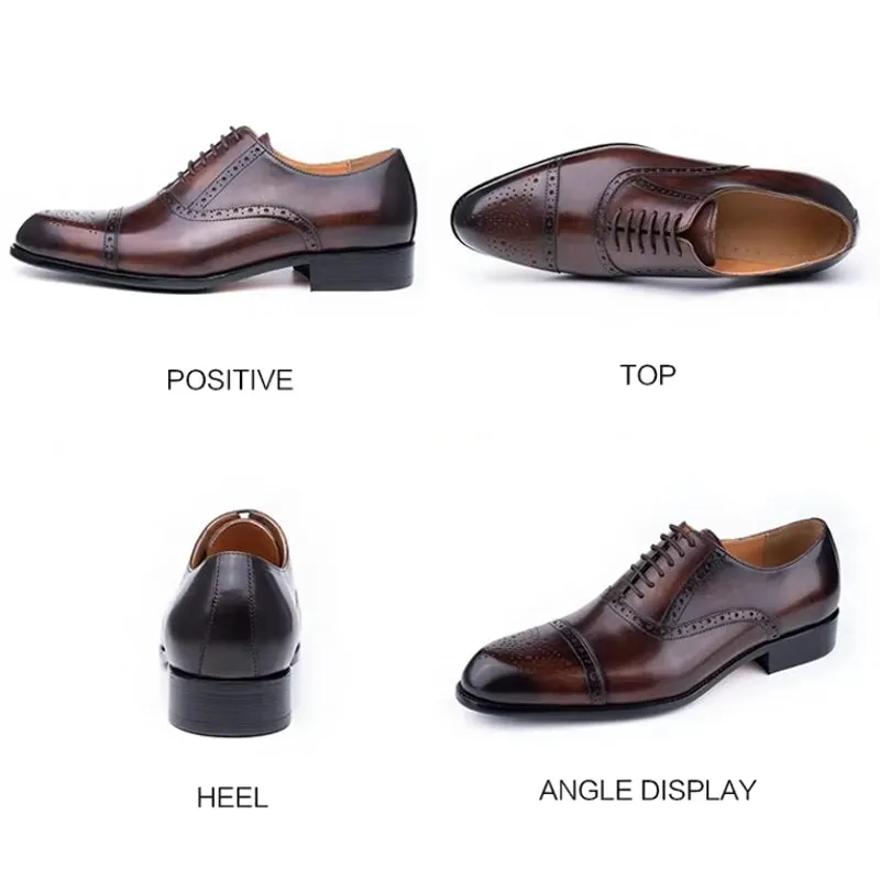 Genuine Cowhide Formal Office Classic Brogue Shoe
