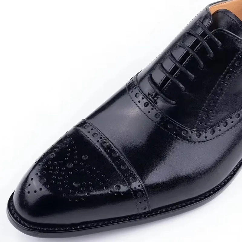 Genuine Cowhide Formal Office Classic Brogue Shoe