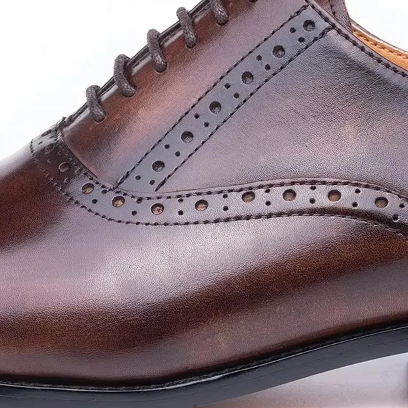 Genuine Cowhide Formal Office Classic Brogue Shoe