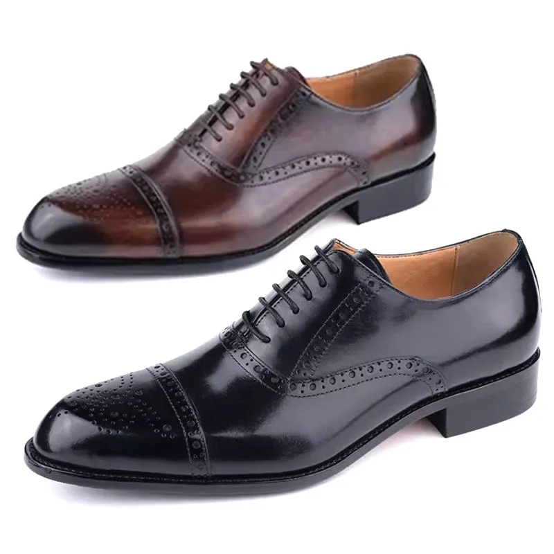 Genuine Cowhide Formal Office Classic Brogue Shoe
