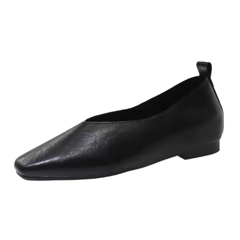 Grade Silver Loafers Casual Gold Pumps Square Toe