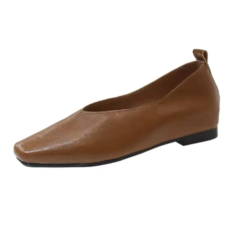 Grade Silver Loafers Casual Gold Pumps Square Toe