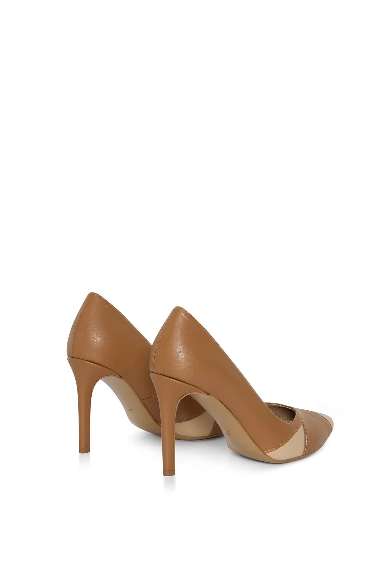 Ivo Vegan Mushroom Leather Heels | Caramel & Almond
