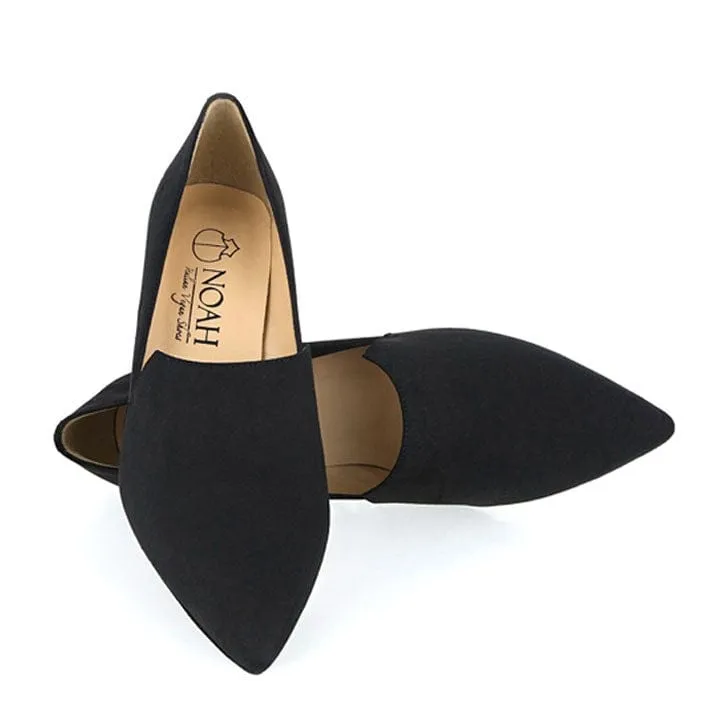 Lorena Women's Vegan Suede Heeled Pumps | Black