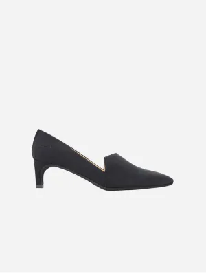 Lorena Women's Vegan Suede Heeled Pumps | Black