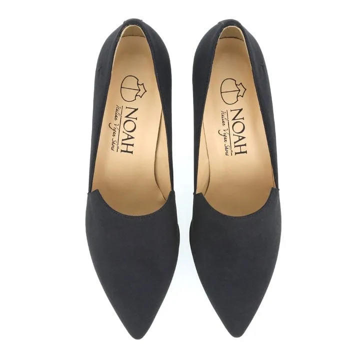 Lorena Women's Vegan Suede Heeled Pumps | Black