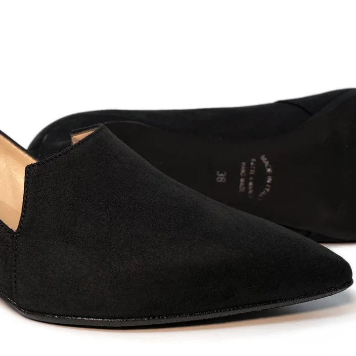 Lorena Women's Vegan Suede Heeled Pumps | Black