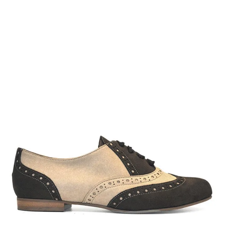 Mademoiselle Women's Vegan Suede Brogues | Sand