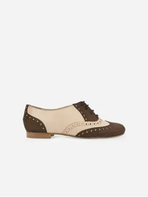 Mademoiselle Women's Vegan Suede Brogues | Sand