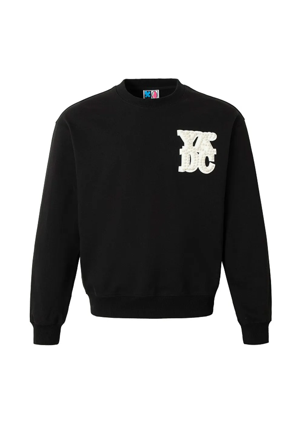 Pearl Appliqué Basic Crew Neck Sweatshirt