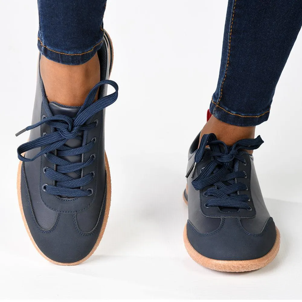 Pierre Cardin Wembi 2 Ladies Lace Up Sneaker -  Navy