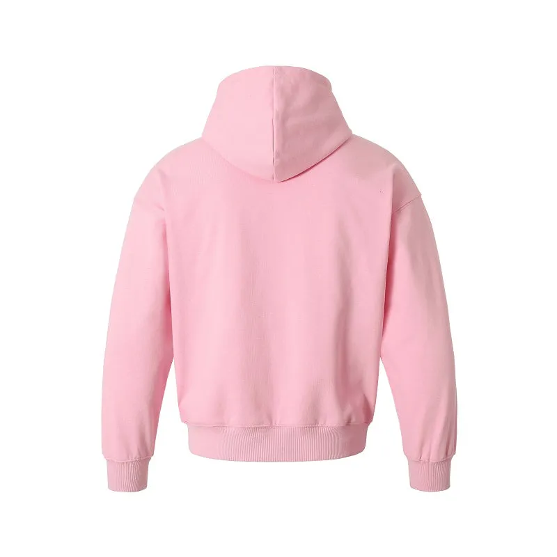 Plush Leopard Patch Embroidered Hoodie