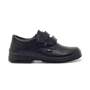 ROC BOOTS JUNIOR ROCKET VELCRO BLACK LEATHER SHOES