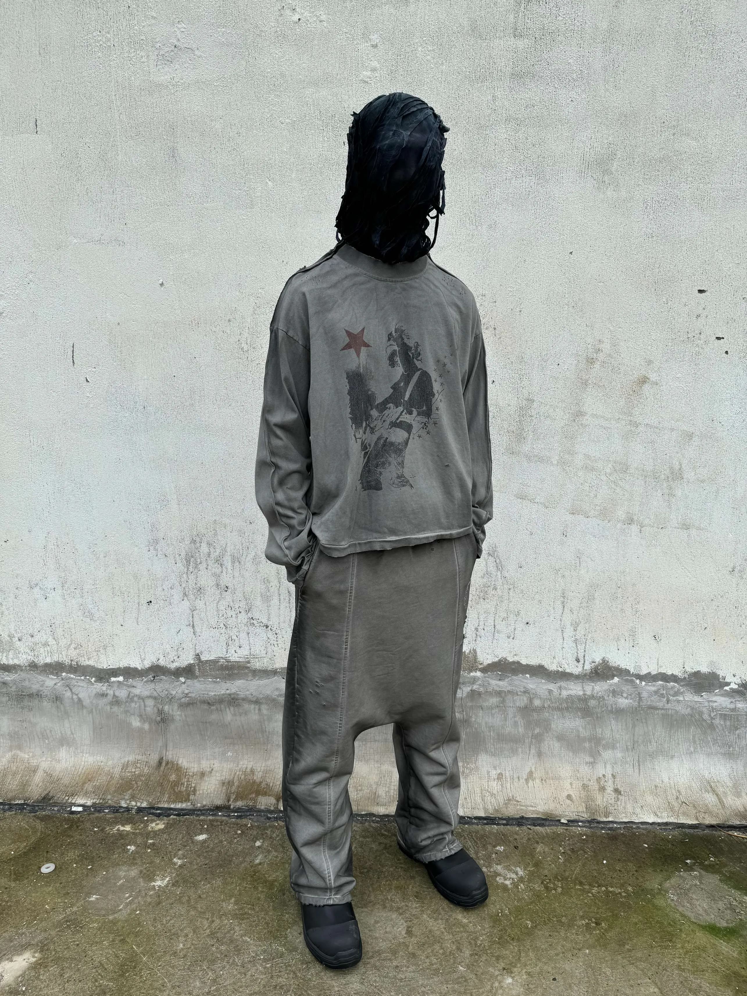 Set-Dye Drop-Crotch Sweatpants