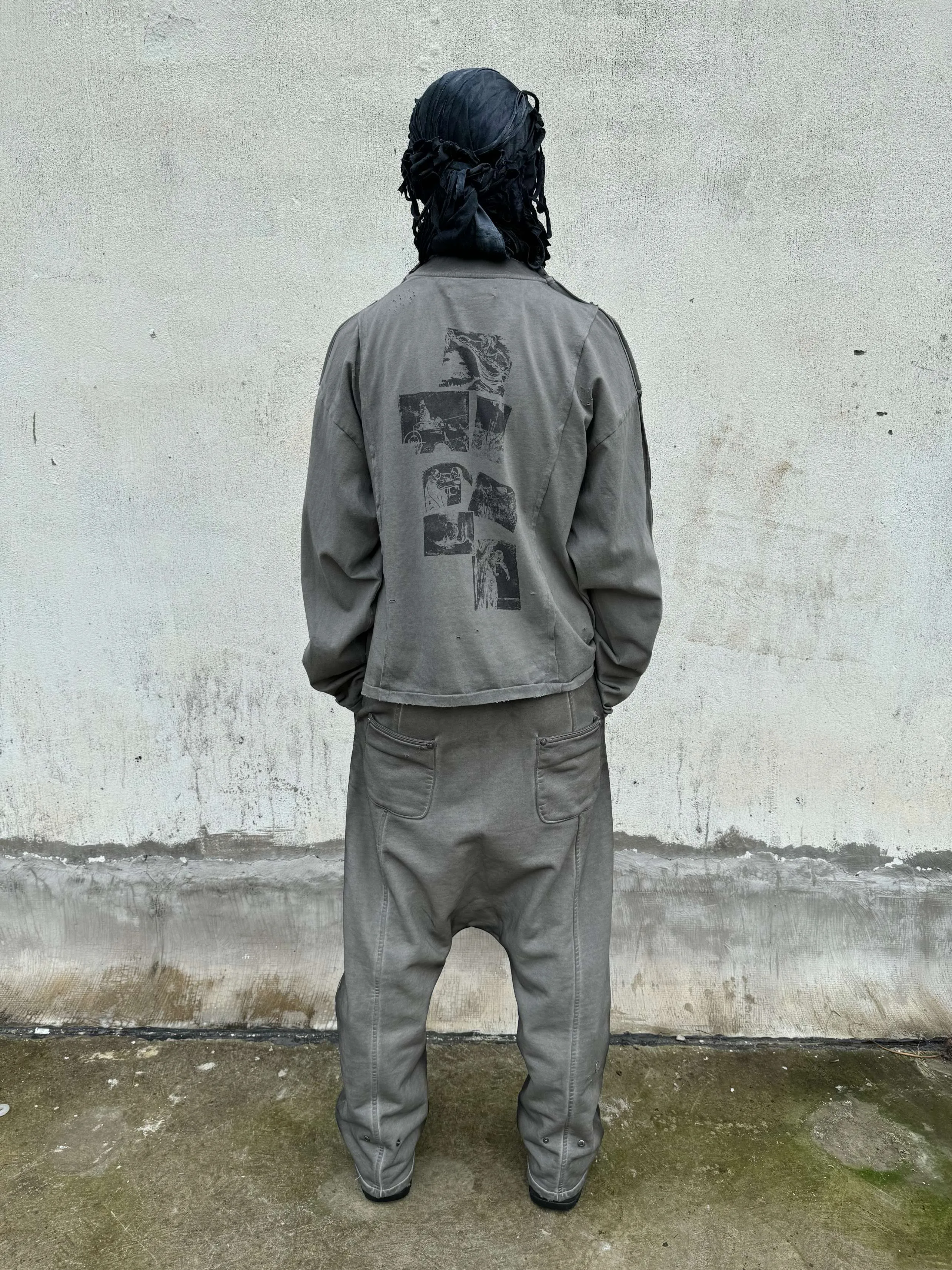 Set-Dye Drop-Crotch Sweatpants