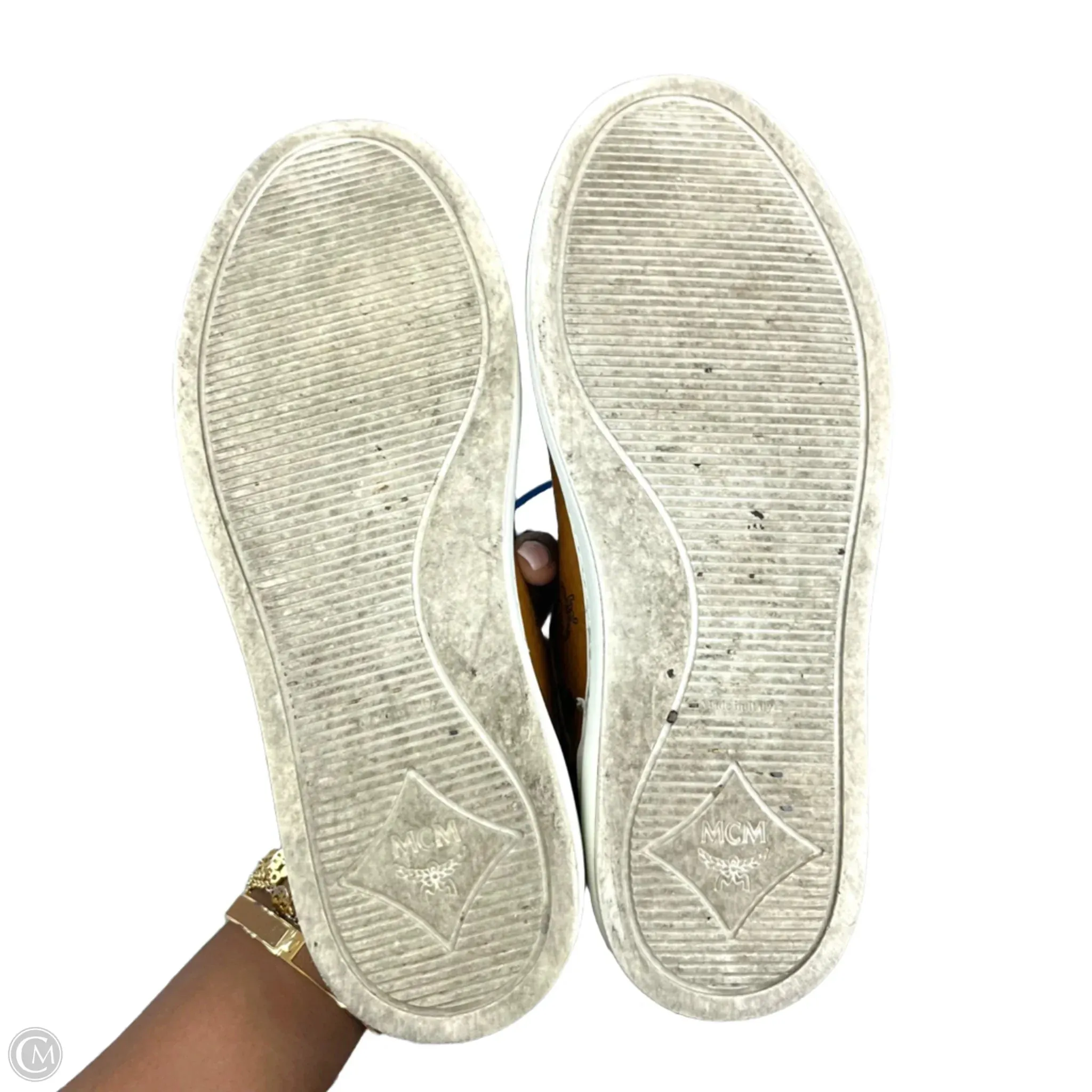 Shoes Luxury Designer By Mcm In Brown, Size: 5.5