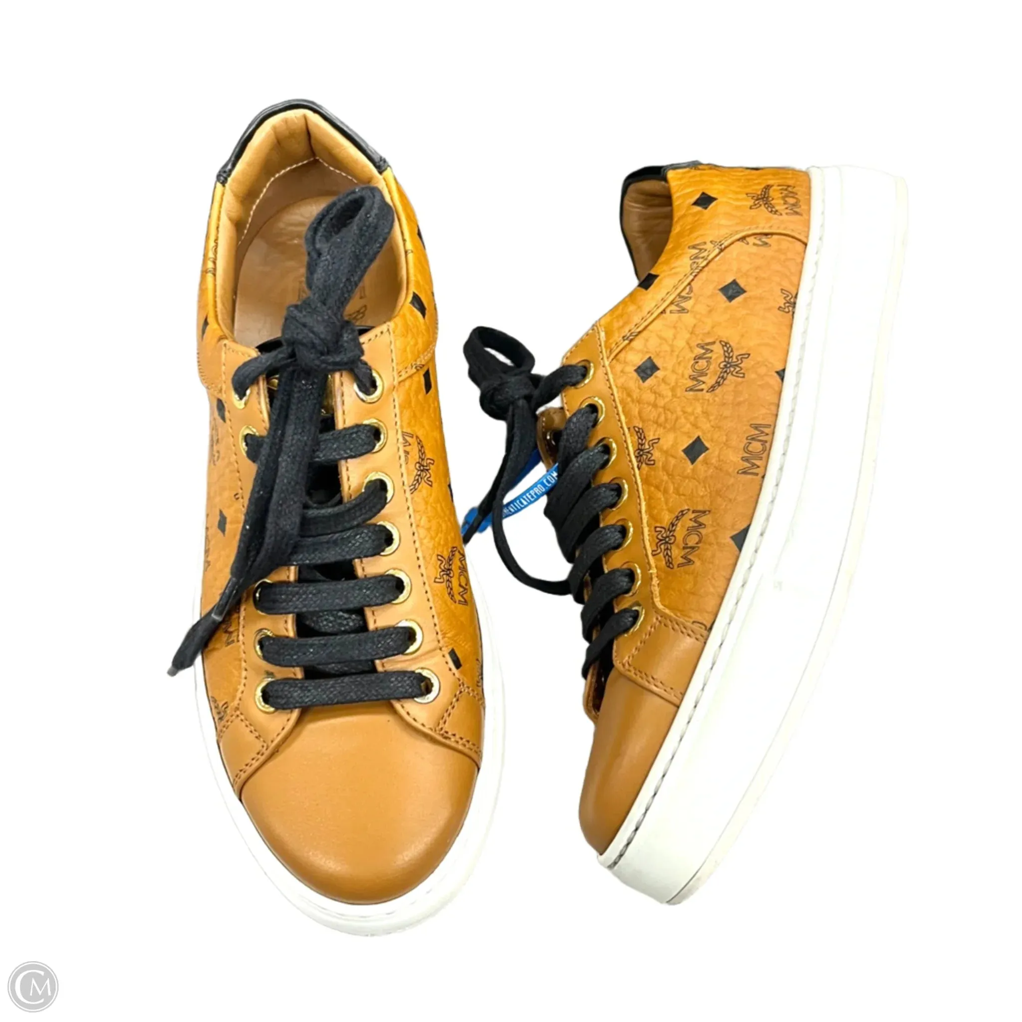Shoes Luxury Designer By Mcm In Brown, Size: 5.5