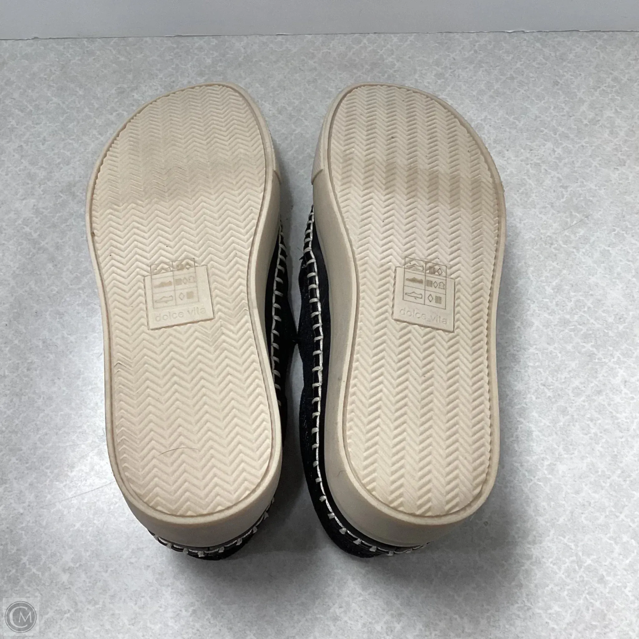 Shoes Sneakers By Dolce Vita In Black & Cream, Size: 6.5