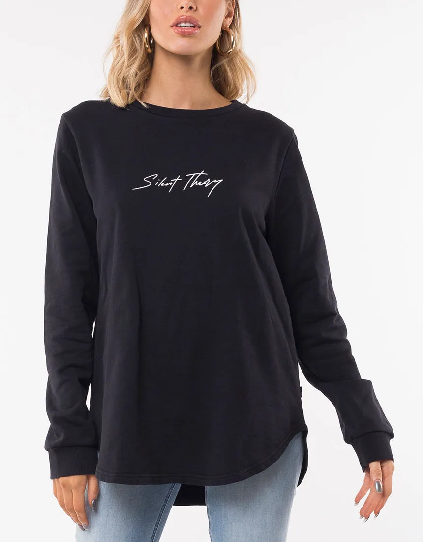Silent Theory Obstructed Crew Washed Black