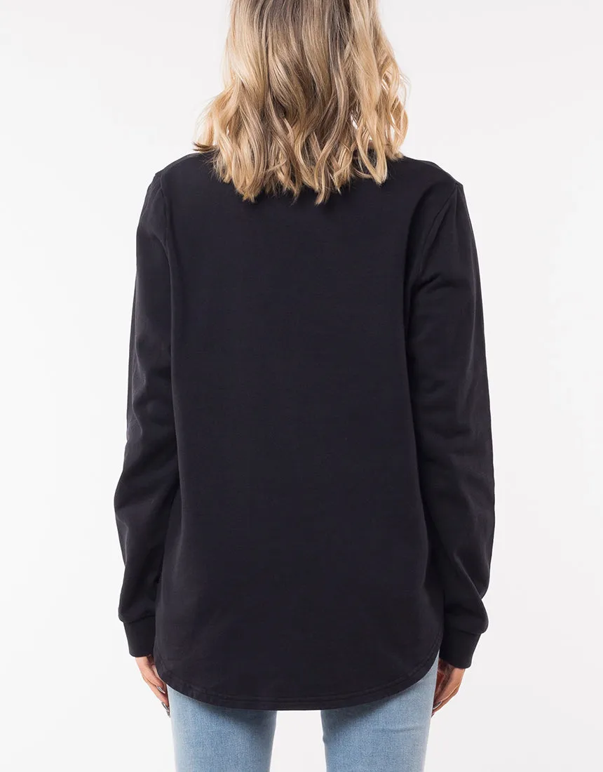 Silent Theory Obstructed Crew Washed Black