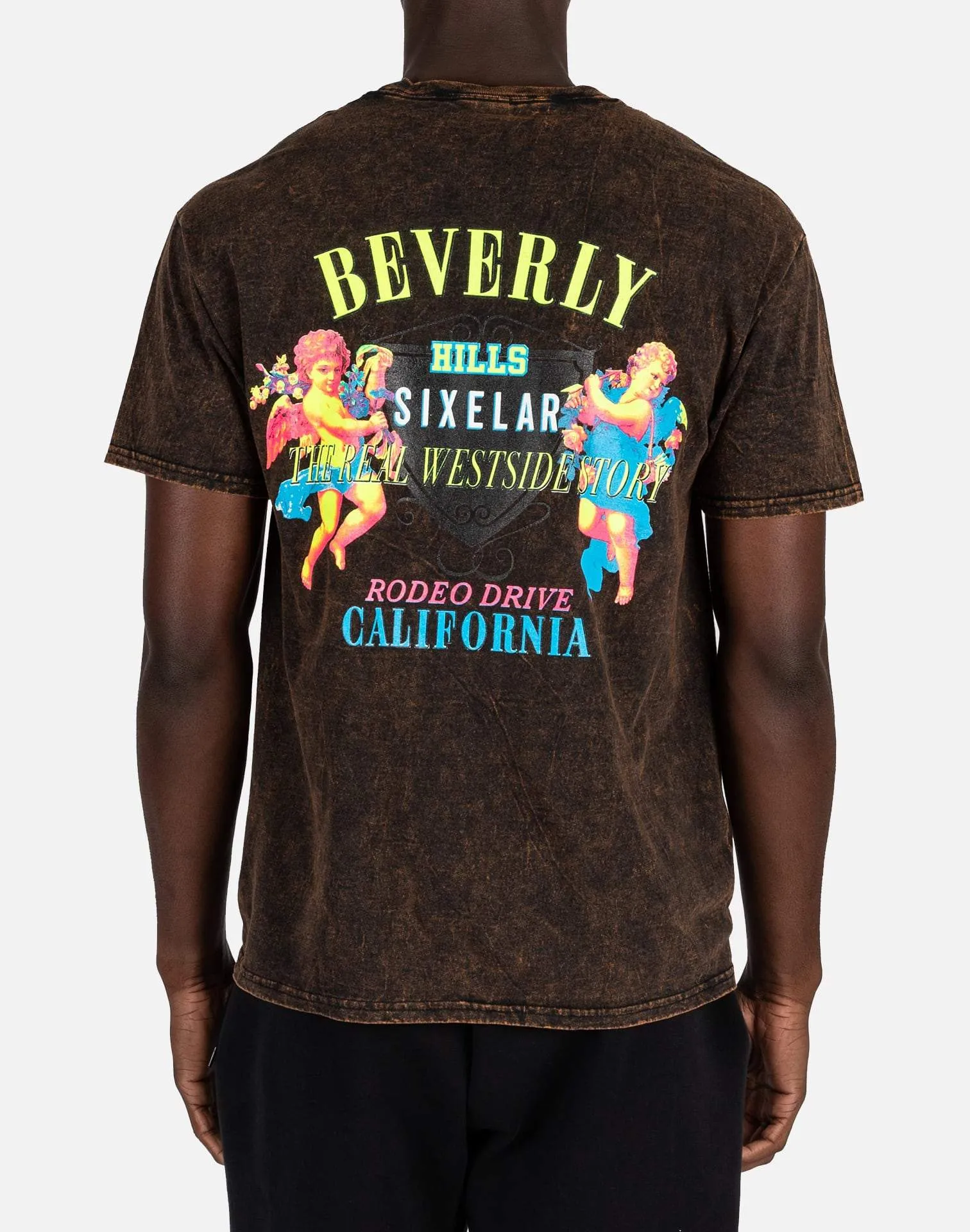 Sixelar BEVERLY HILLS ACID WASH TEE