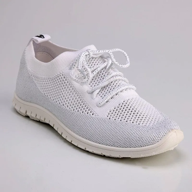 Soft Style by Hush Puppies Nansen Lurex Sneaker - White
