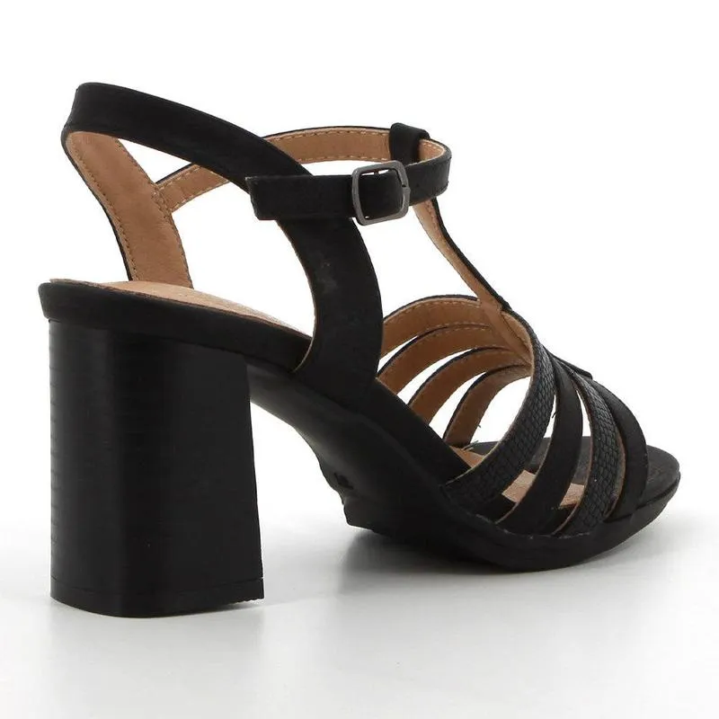 Soft Style By Hush Puppies Quincy Block Heel Sandal - Black