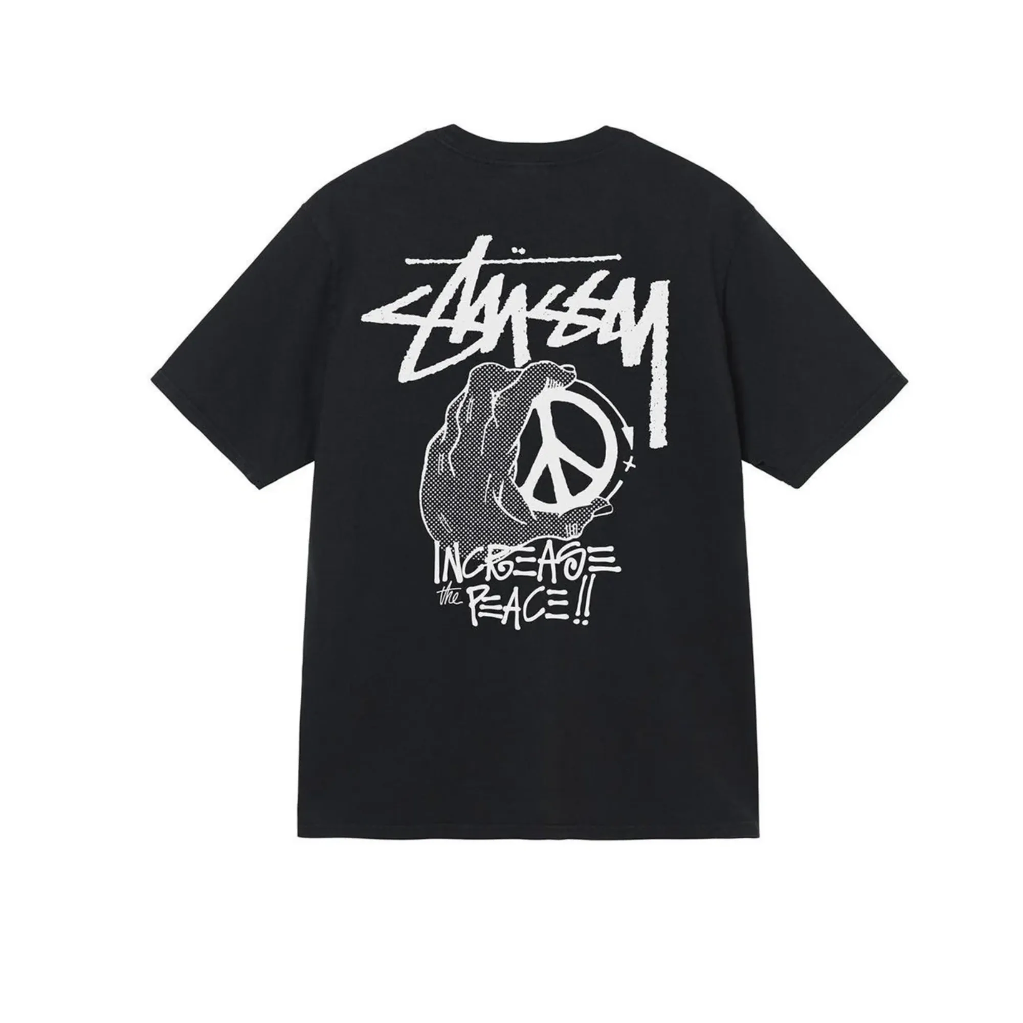 Stüssy Peace Hand Pigment Dyed T-shirt Black