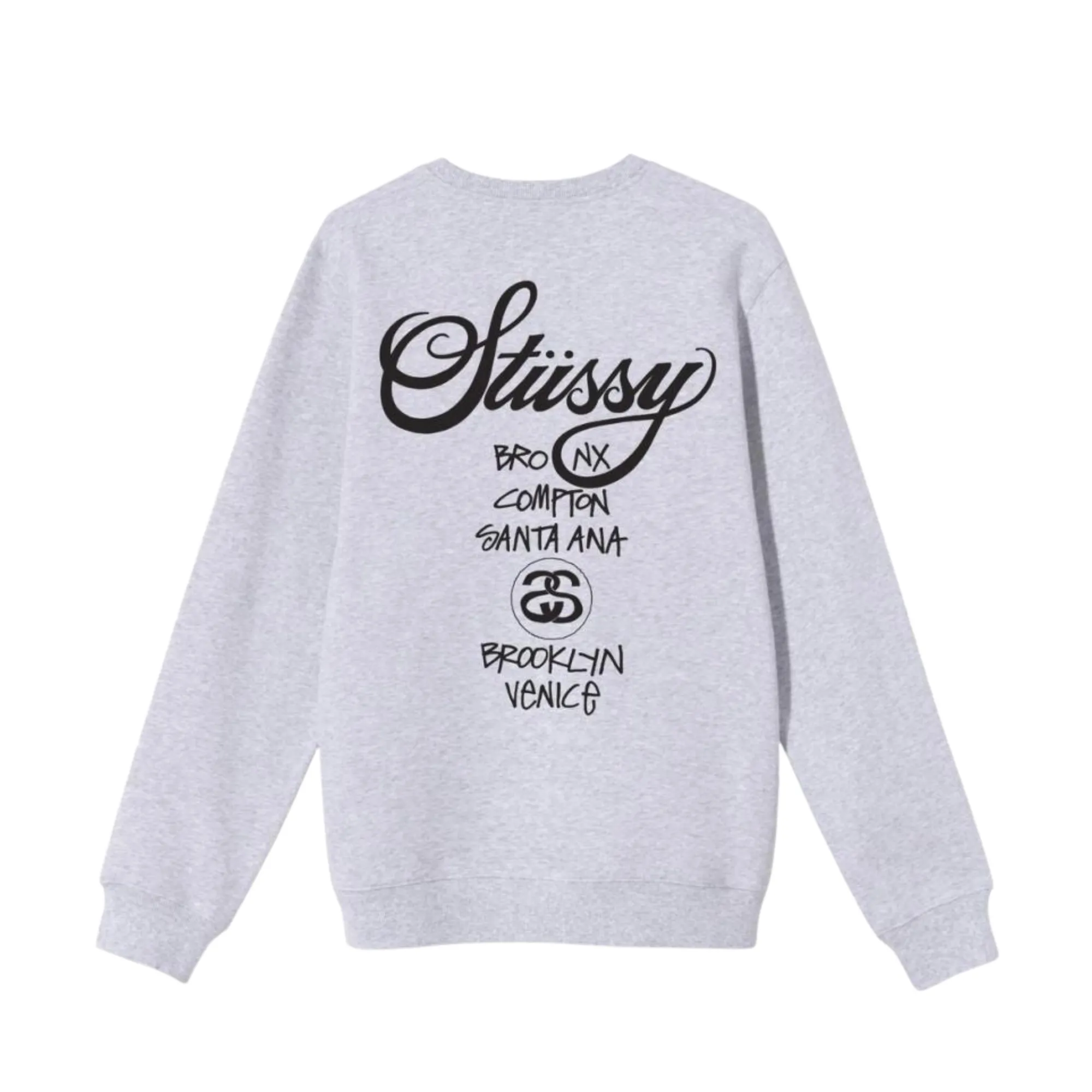 Stüssy World Tour Crewneck Ash Heather