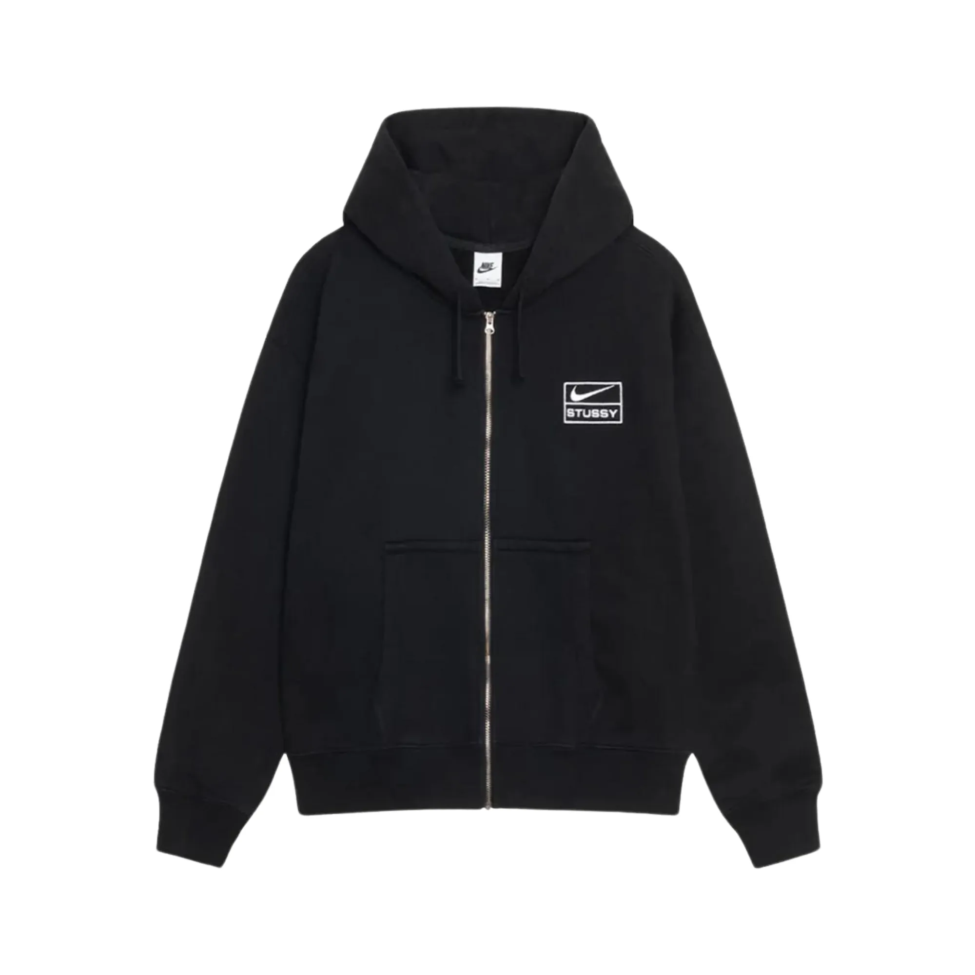 Stussy x Nike Stone Washed Fleece Zip Hoodie Black